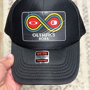 Otto Black Trucker Hat with Colorful buckle Olympics 2024 Logo